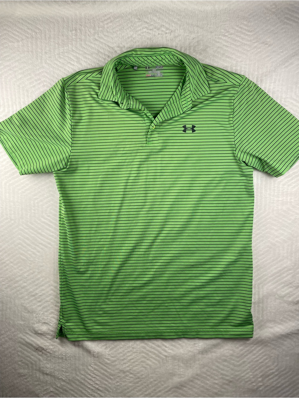 Under Armour Men’s Lime Green Striped Polo